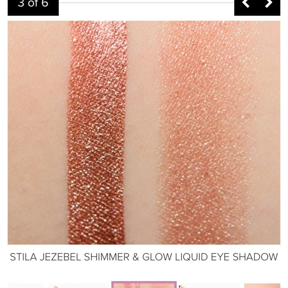NEW Stila Shimmer & Glow Liquid Eyeshadow Glitter 0.153 fl oz 4.5 mL Jezebel NIB